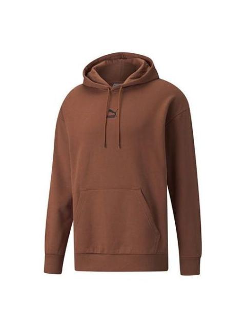 PUMA PUMA Classics Oversized Casual Sports Drawstring hooded Long Sleeves Coffee 533114-17