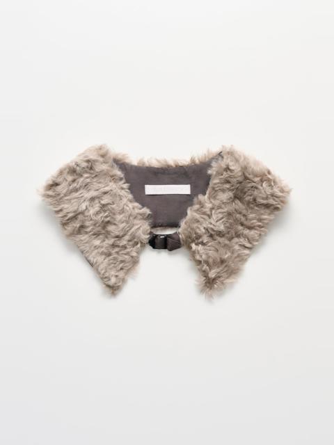 Our Legacy Jagged Collar Fuzzy Fur Grey