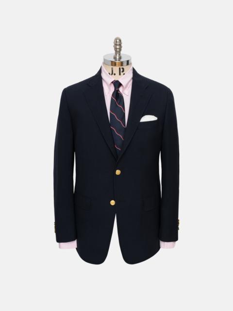 J. PRESS MADE-IN-USA SOLID NAVY FOX AIR WOOL BLAZER