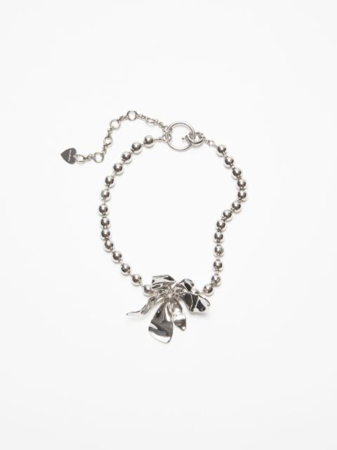 Acne Studios Flower necklace - Silver/transparent