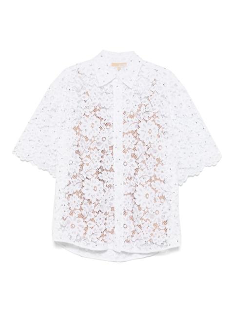MICHAEL KORS studded lace shirt