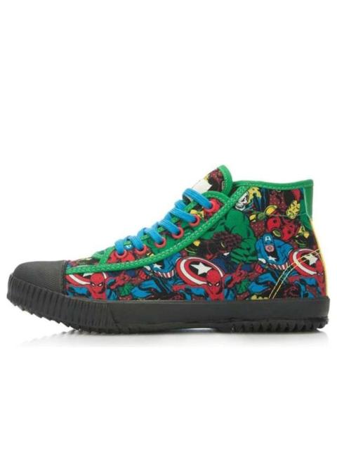 Li-Ning (WMNS) Li-Ning x MARVEL Comics Graphic Classic Canvas Shoes 'Black Green' ALAK124-3