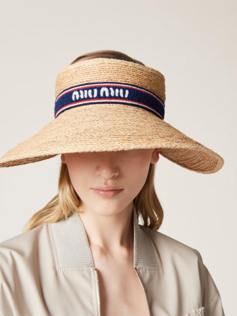 Miu Miu Raffia visor