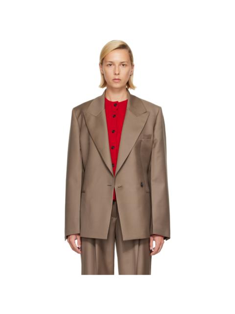 RÓHE Taupe Hourglass Shaped Blazer