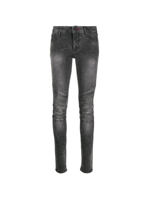 PHILIPP PLEIN acid wash skinny jeggings