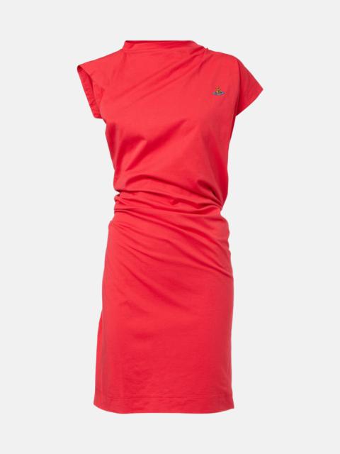 Vivienne Westwood Orb-embroidered asymmetric mini dress
