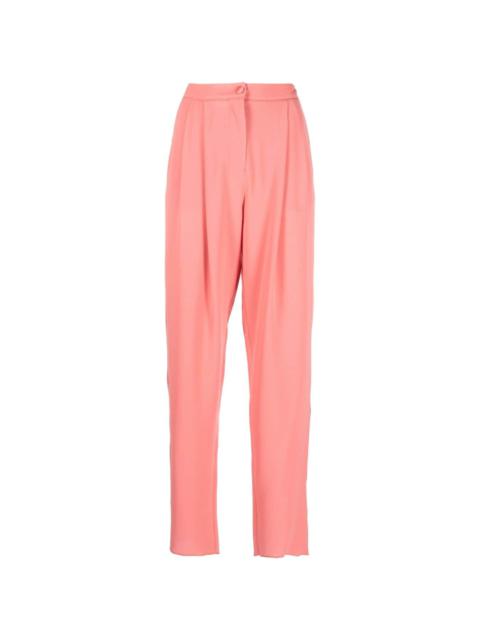 high-waisted tapered trousers