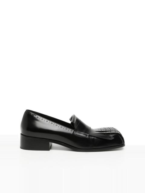 Raf Simons fringe-toe leather loafers