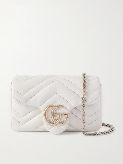 GUCCI Gg Marmont Mini Matelassé Leather Shoulder Bag