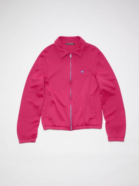 Acne Studios Tech jersey zippered sweater - Fuchsia pink