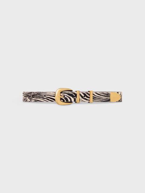 CELINE MEDIUM WESTERN BELT in ZEBRA PRINTED PONY CALFSKIN