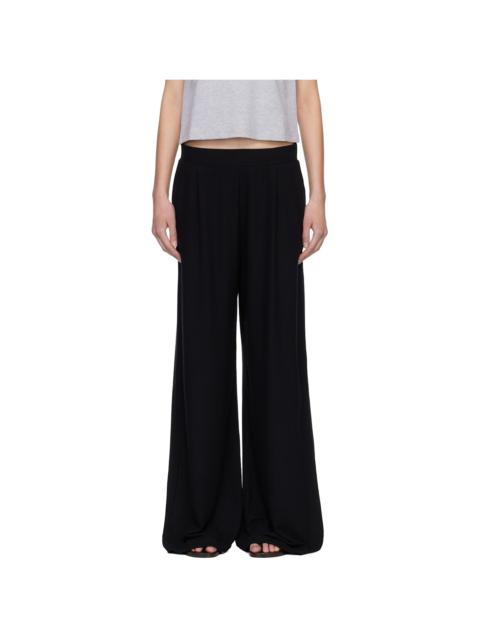 LESET Black Lauren Pleated Pocket Trousers