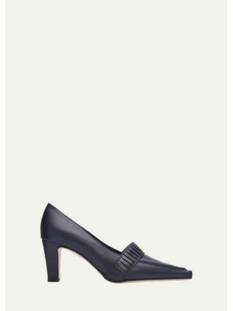 Manolo Blahnik 70mm Mindita Leather Pumps