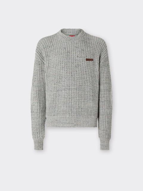 Ferrari Denim-effect crew-neck jumper