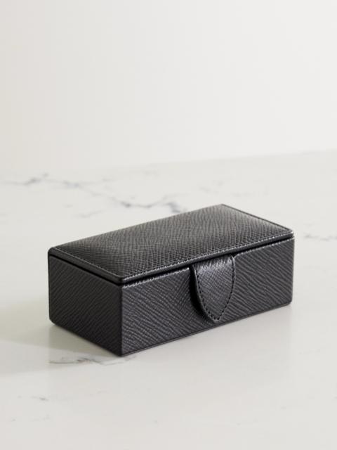 Smythson Panama Mini Textured-leather Jewelry Box