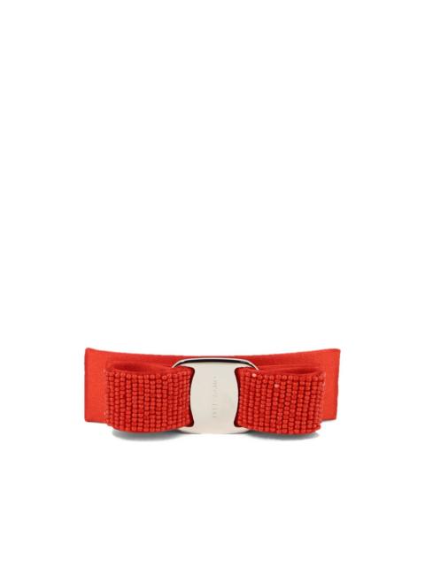 FERRAGAMO beaded bow hairclip