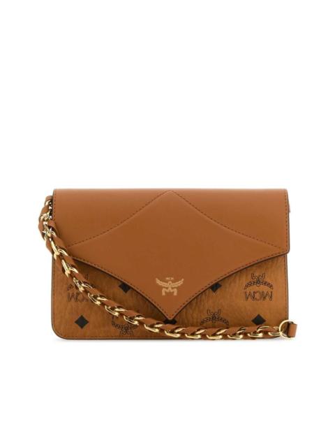 MCM Diamond Viscose Leather Mix Brill Crossbody Mini