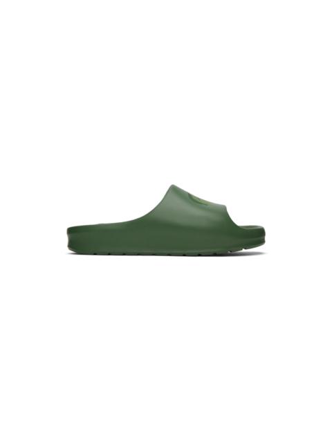 LACOSTE Green Croco 2.0 Slides
