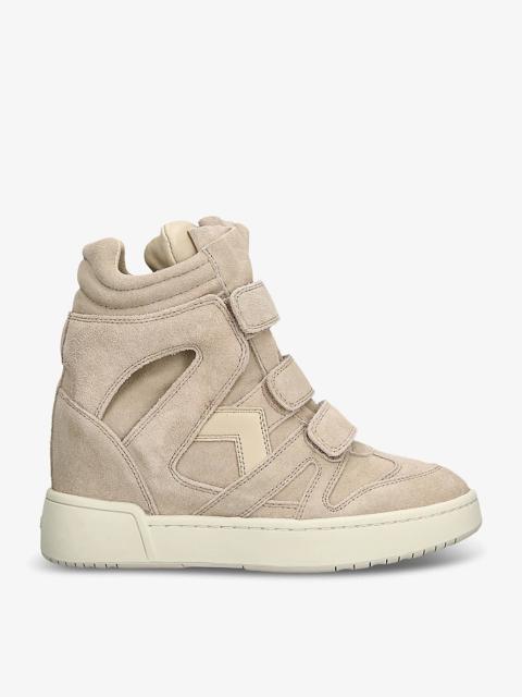 IM3 suede high-top wedge trainers