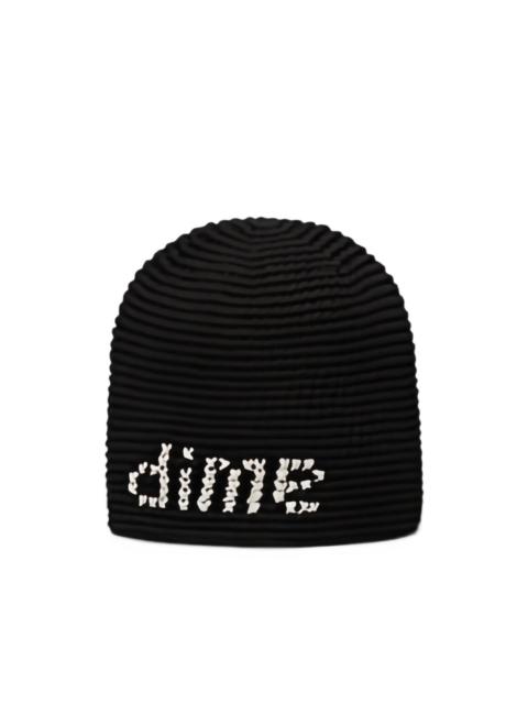 Dime crochet logo-embroidered beanie hat