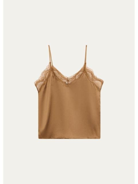 AEXAE Silk Lace Tank Top