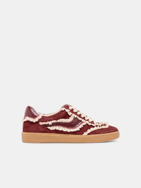 dolce vita NOTICE LACE SNEAKERS OXBLOOD SUEDE