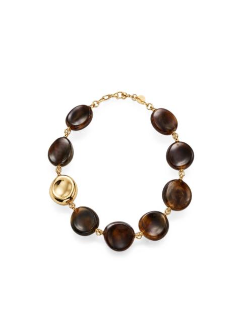 JOSEPH Bean Resin tortoiseshell-effect necklace
