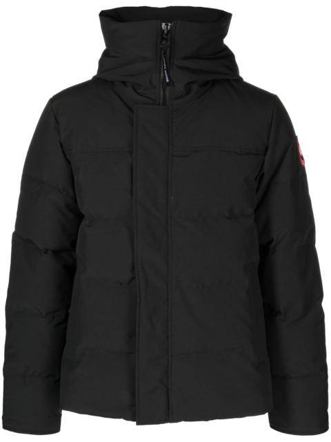 black MacMillan hooded quilted coat