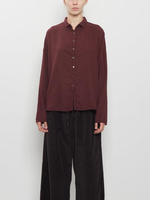 ALBUM DI FAMIGLIA Light Cotton Short Collar Shirt — Wine