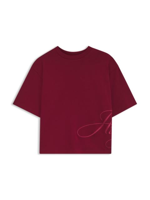 HUGO COTTON-JERSEY T-SHIRT WITH OVERSIZED LOGO EMBROIDERY