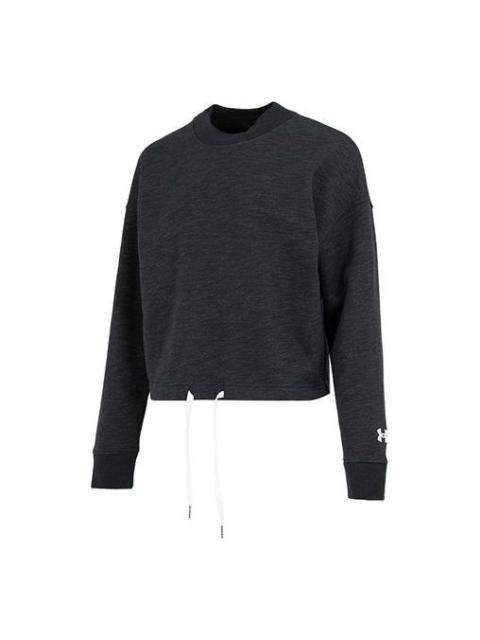 Under Armour (WMNS) Under Armour Essential Script Crew Sweatshirt 'Black' 1374108-001