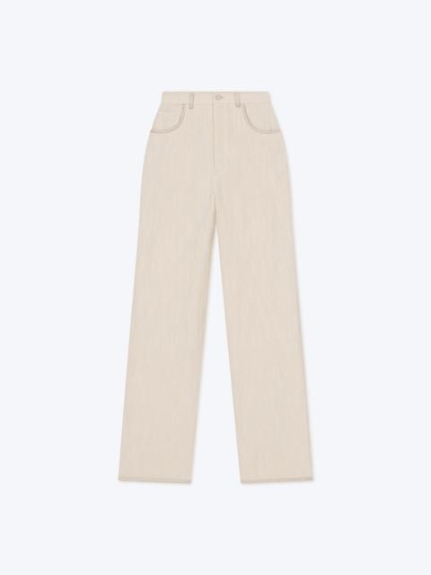 ALYNA - Textured bouclé tweed pants - Creme