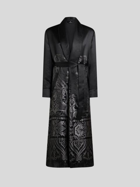 Etro SATIN JACQUARD DUSTER COAT