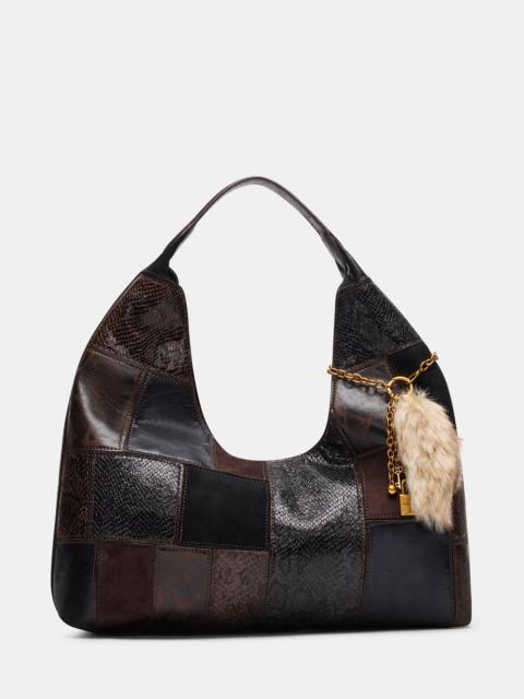 STEVE MADDEN AURRA PATCHWORK BAG DARK MULTI