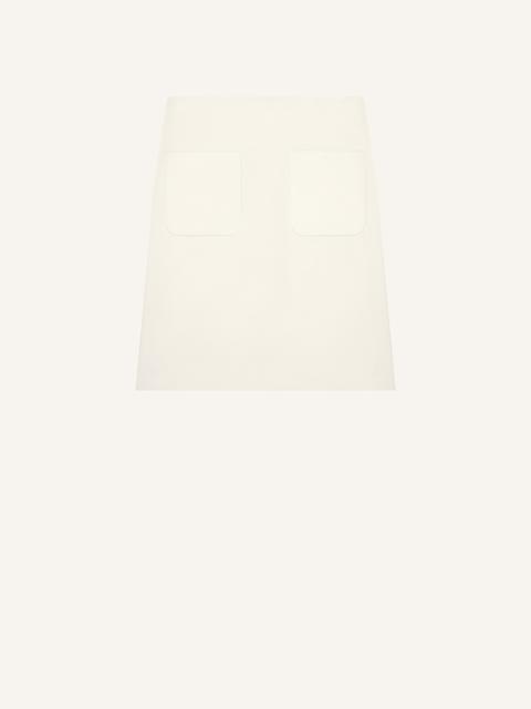 courrèges 2-POCKETS SATIN PENCIL SKIRT