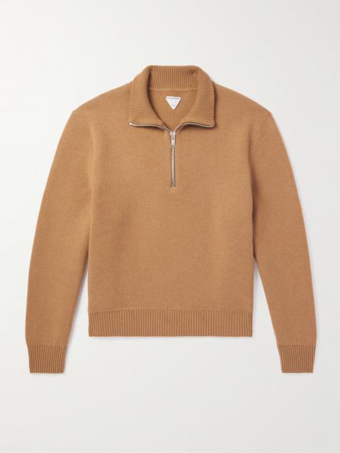 Bottega Veneta Ribbed Cashmere-Blend Half-Zip Sweater