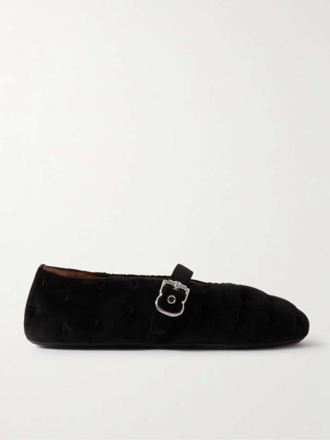 Alaïa Ballerina velvet ballet flats