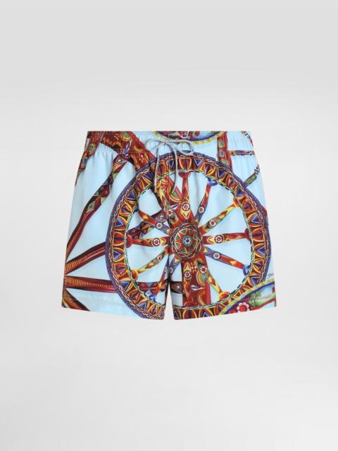 Dolce & Gabbana Carretto-print swim boxer shorts