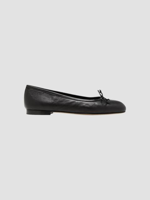 Manolo Blahnik Women's Veralli Leather Ballet Flats - Black