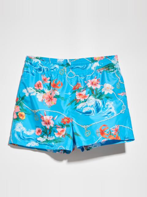 GUCCI Printed nylon swim shorts