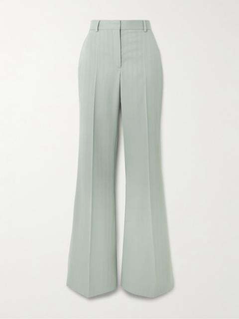 Stella McCartney Striped Wool-jacquard Flared Pants
