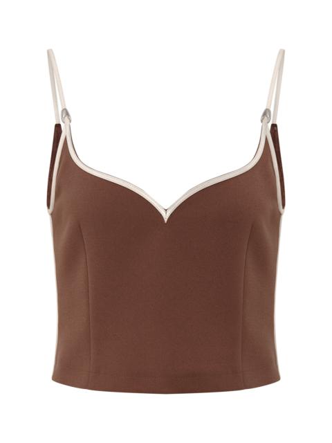 Paris Georgia Sweetheart Neck Singlet brown