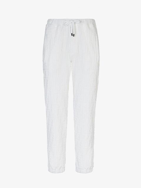 FENDI White chenille pants