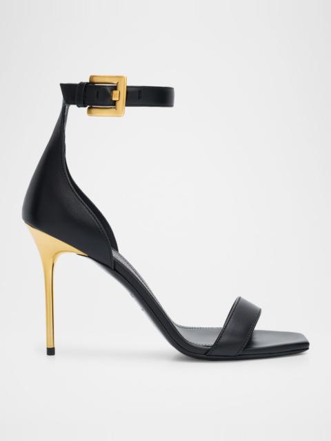 Balmain 95mm Anthem Leather Sandals