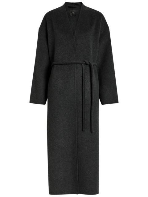 Anine Bing Hunter Belted Wool and Cashmere-blend Coat