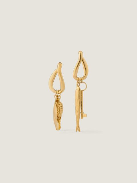 Givenchy LUCKY CHARMS ASYMMETRIC EARRINGS IN METAL