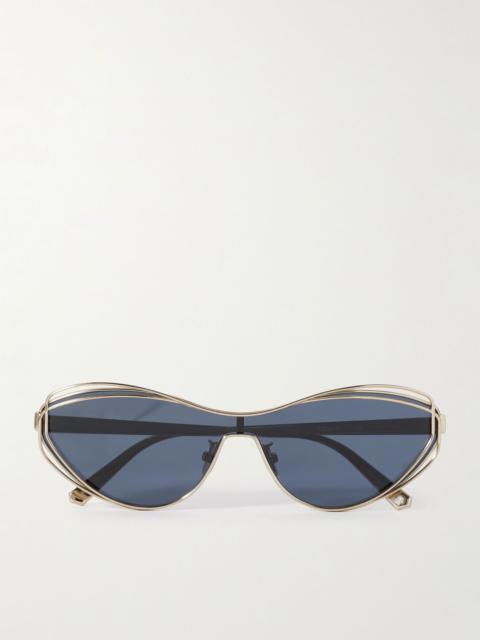 Dior FilDior M1U cat-eye gold-tone sunglasses Gold
