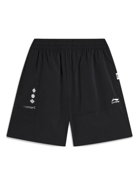 Li-Ning Li-Ning 중국 문화 그래픽 반바지 '블랙' AKST421-2