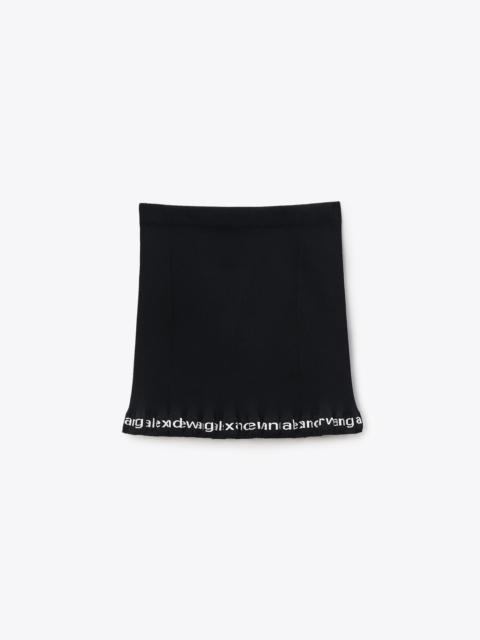 Alexander Wang Ribbed Miniskirt With Logo