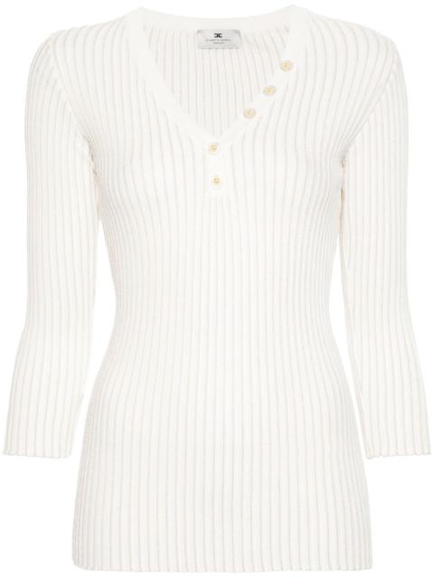 ELISABETTA FRANCHI ribbed-knit jumper